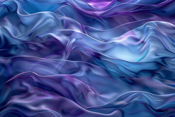 Obraz premium Abstract Flowing Fabric-Like Texture in Vibrant Purple and Blue - Creative and Artistic Design with Soft Waves and Colorful Motion
