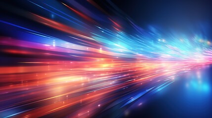 Abstract background with colorful diagonal lines and glowing lights.