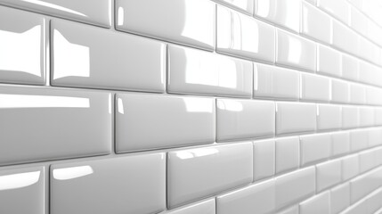 White Rectangular Tile Background Featuring Smooth, Opaque Acrylic Material with Clear Edge Definition and Hard-Edged Shapes, Rendered in High-Resolution C4D, OC, and Blender 8K