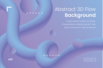 Abstract design background with 3d flow shapes 1