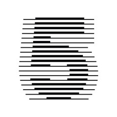 Number 5 with Abstract Line Pattern