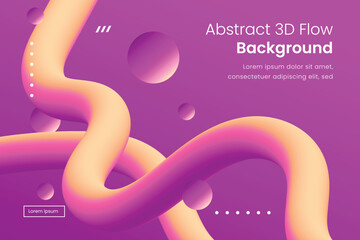 Abstract design background with 3d flow shapes 10