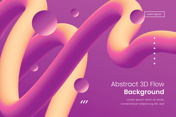 Abstract design background with 3d flow shapes 8