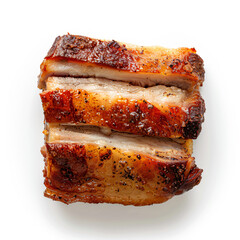 a close up of a piece of meat on a plate