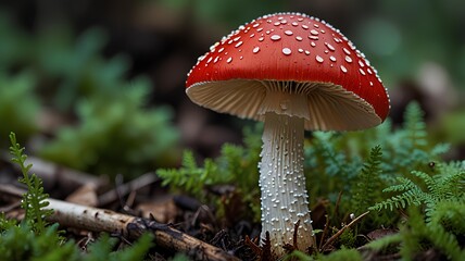 Fototapeta premium fly mushroom in forest