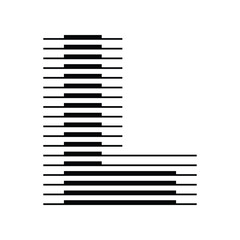 Letter L Logo with Abstract Line Pattern