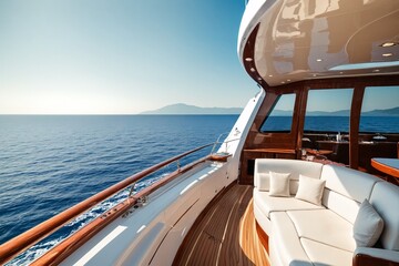 Luxury Yacht Deck with Sea View.