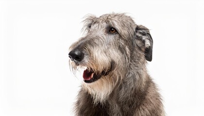 Fototapeta premium アイリッシュ・ウルフハウンドのポートレート（Irish Wolfhound portrait on white background） 