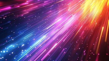 Fototapeta premium Abstract background with colorful light streaks and sparkle.