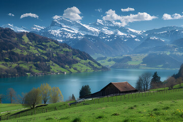 Lake Bled and Julian Alps view from Ojstrica, Slovenia, Landschaft in Norwegen Nordcap , 
Forggensee im Allg&auml;u mit Bergen im Sommer





