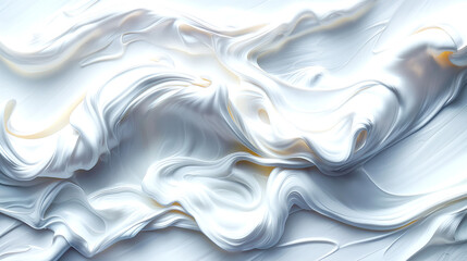 Obraz premium Abstract White on white soft wave background paint brush textured background