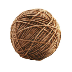A Ball of Brown Yarn with a Fuzzy Texture