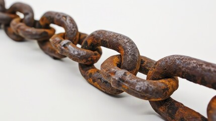 Obraz premium blockchain security chain with encoded links