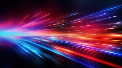 Abstract background with colorful lines representing speed and motion.