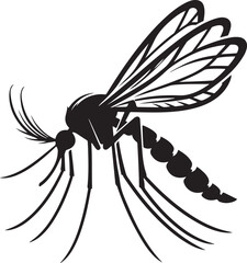 simple mosquitoes silhoutte vector style art illustration
