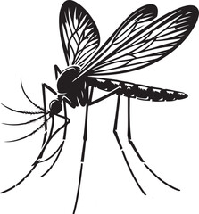 simple mosquitoes silhoutte vector style art illustration