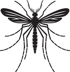 simple mosquitoes silhoutte vector style art illustration