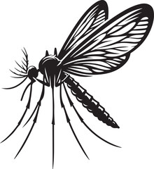 simple mosquitoes silhoutte vector style art illustration