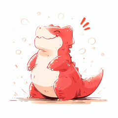 Smiling baby dinosaur