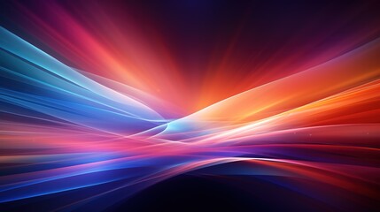 Obraz premium Abstract background with colorful waves and glowing light.
