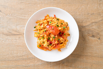 Stir-fried tomatoes with egg or Scrambled eggs with tomatoes