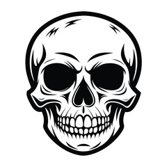 Skull Tattoo Vector Art Illustration. Generative AI