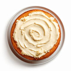 a cake with frosting on a plate