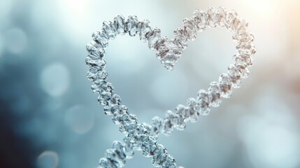 Obraz premium DNA Heart: A Symbol of Love and Life