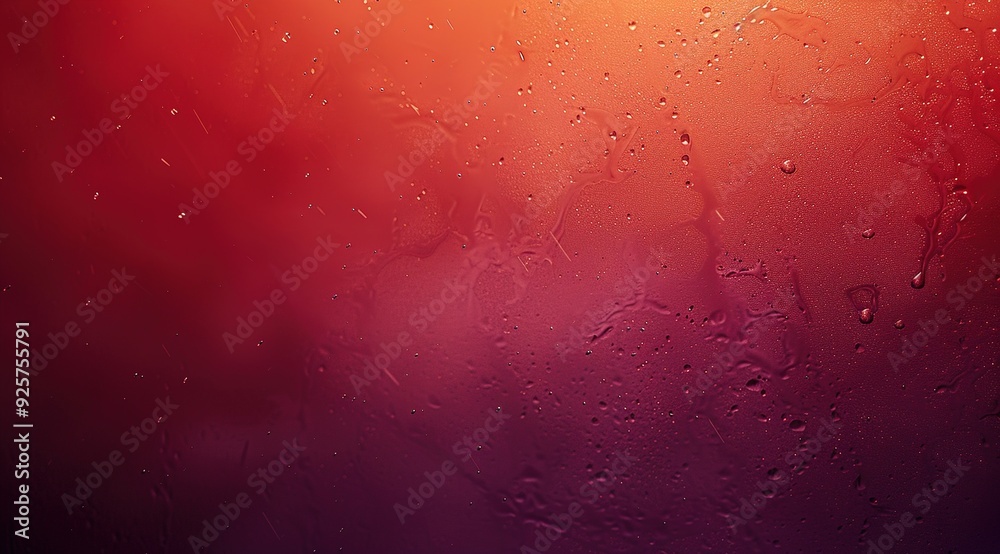 Poster red rain drops on window