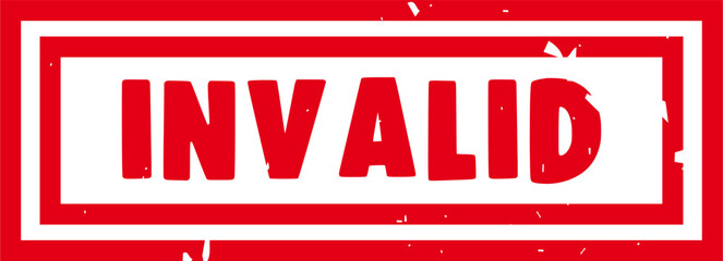 Invalid Red stamp tentang