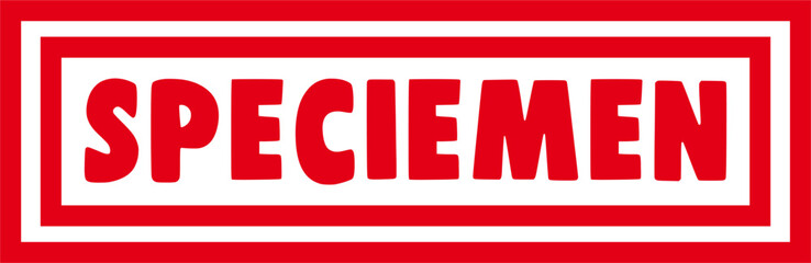 Speciemen Red stamp tentang