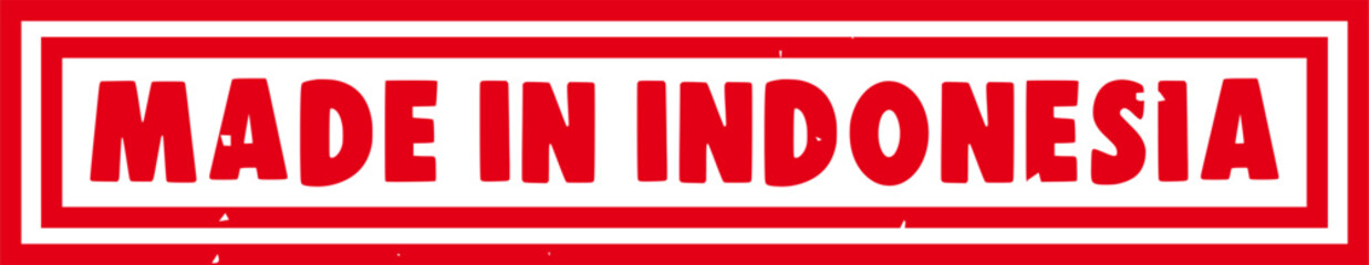 Made in Indonesia Red stamp tentang
