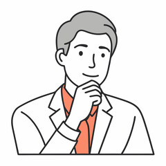 Professional Business man icon vector art illustration
