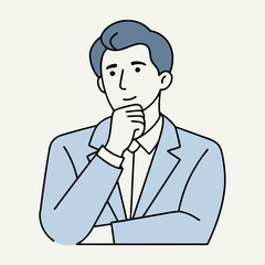 Professional Business man icon vector art illustration
