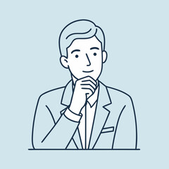 Professional Business man icon vector art illustration
