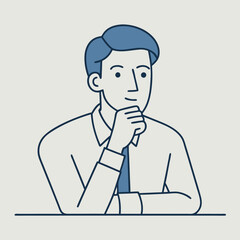 Professional Business man icon vector art illustration
