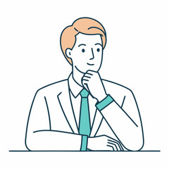 Professional Business man icon vector art illustration
