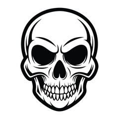 Fototapeta premium Skull Tattoo Vector Art Illustration. Generative AI