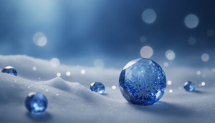 blue christmas ball