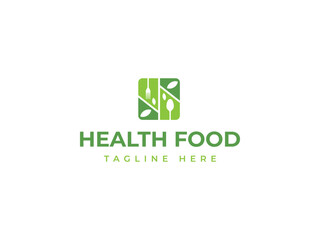 food logo vector illustration. healthy food logo template