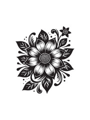 flower silhouette vector arts and illustration