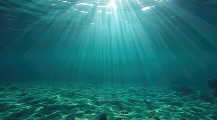 Obraz premium underwater scene with rays of light