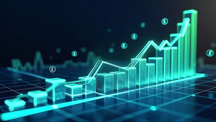 Financial growth chat box. best high quality background..