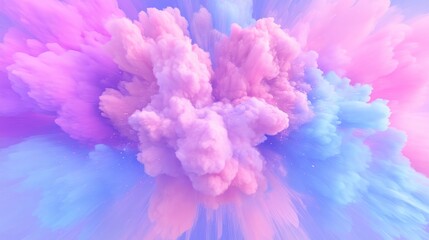 Naklejka premium Vibrant Explosive Pastel Colors - Abstract Digital Art Background