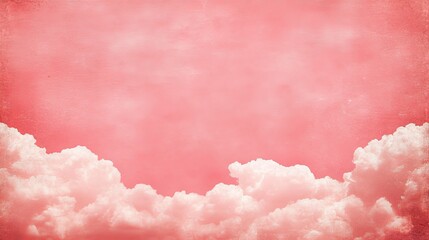 Fototapeta premium Ethereal Dream: Digital Vintage Sky Pink Clouds Graphics Poster Background