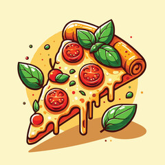 vector illustration of a pizza
