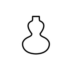 Vase Icon. Line art style design isolated on white background