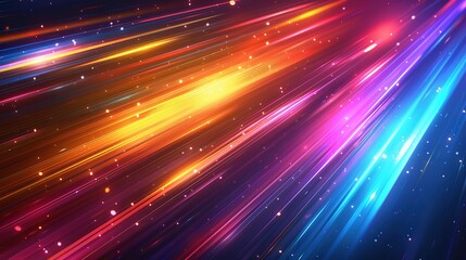 Obraz premium Abstract background with diagonal lines of light and glow.