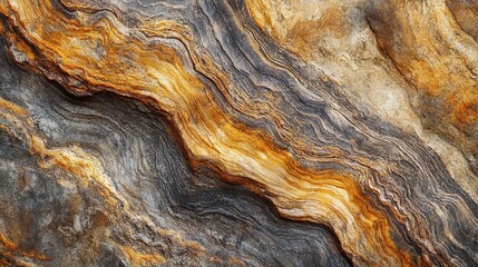 Earthy Canvas: Abstract textures of an aged rock formation, showcasing the natural beauty of geological processes with swirling patterns and rich, contrasting colors.
