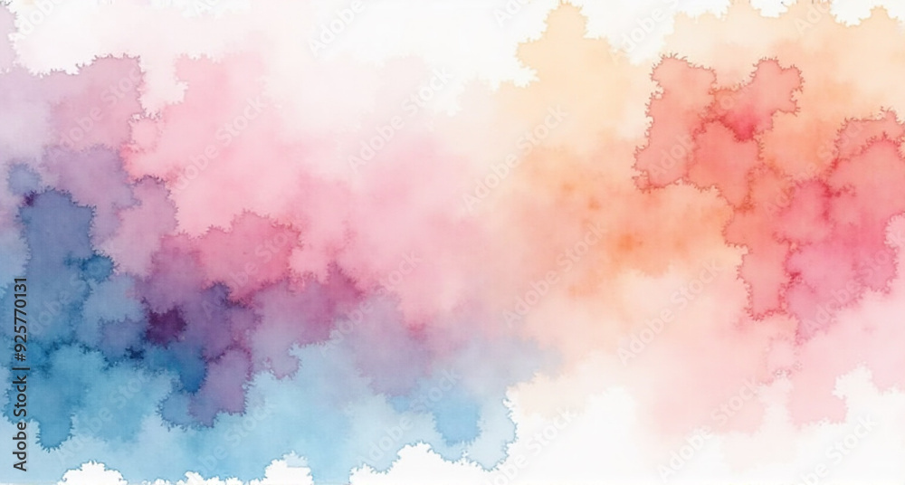 Poster watercolor background with splashes